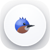 Beak collapsed to a floating bubble